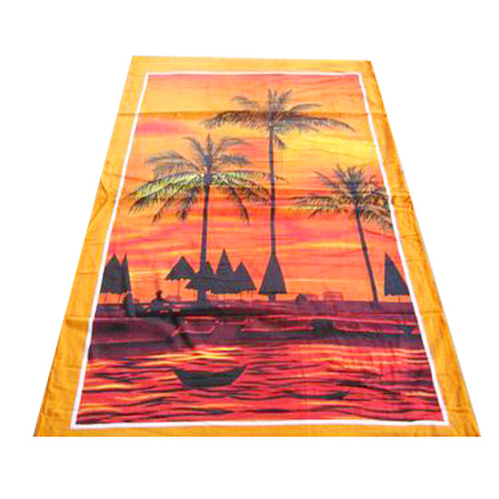 100% microfiber printed beach towel