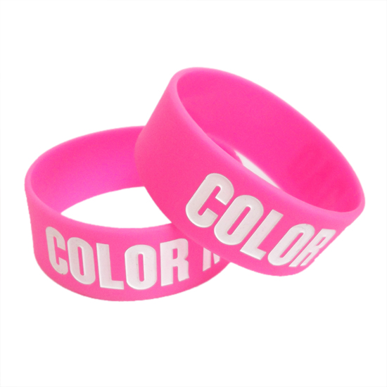 debossed inkfilled wristbands | debossed inkfilled silicone wris